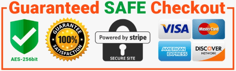 100% Secure Checkout with PayPal, Stripe, Visa, and Mastercard